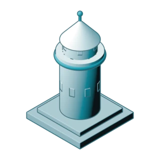 Isometric illustration of the Galata Tower