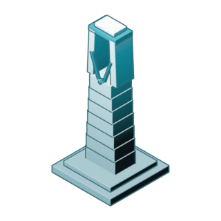 Isometric illustration of the Kingdom Centre tower